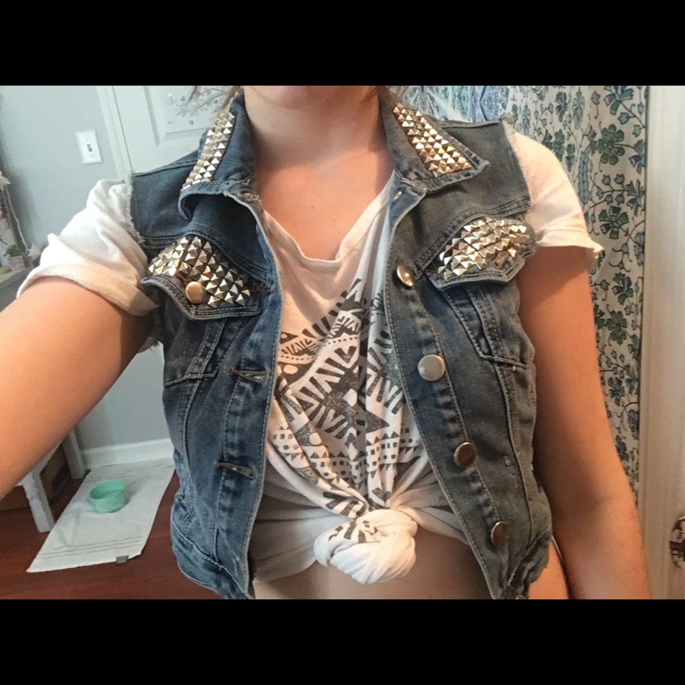 studded jean jacket